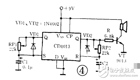 cd4013無穩(wěn)態(tài)工作方式及無穩(wěn)態(tài)電路應用