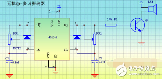 cd4013無穩(wěn)態(tài)工作方式及無穩(wěn)態(tài)電路應用