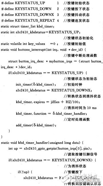  有限狀態(tài)機(jī)的嵌入式Linux按鍵驅(qū)動(dòng)設(shè)計(jì)