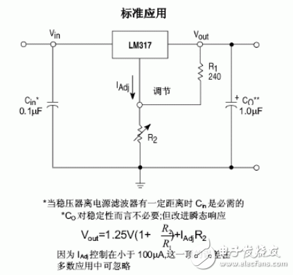 LM317穩(wěn)壓器介紹、引腳圖、參數(shù)、工作原理及應用電路圖
