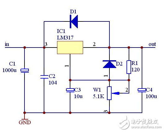 lm317應(yīng)用電路圖匯總（集成電路、擴(kuò)流電路、穩(wěn)壓電路）