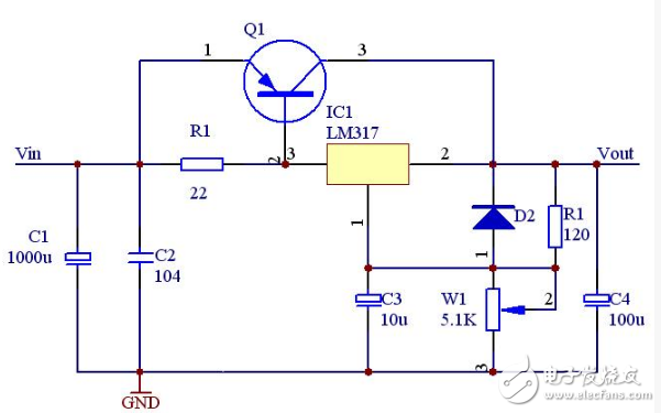 lm317應(yīng)用電路圖匯總（集成電路、擴(kuò)流電路、穩(wěn)壓電路）