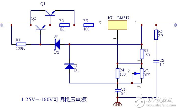 lm317應(yīng)用電路圖匯總（集成電路、擴(kuò)流電路、穩(wěn)壓電路）