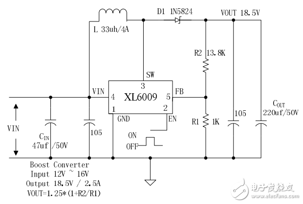 xl6009芯片中文資料及升壓應(yīng)用電路（工作原理、引腳圖及功能、內(nèi)部結(jié)構(gòu)及參數(shù)）