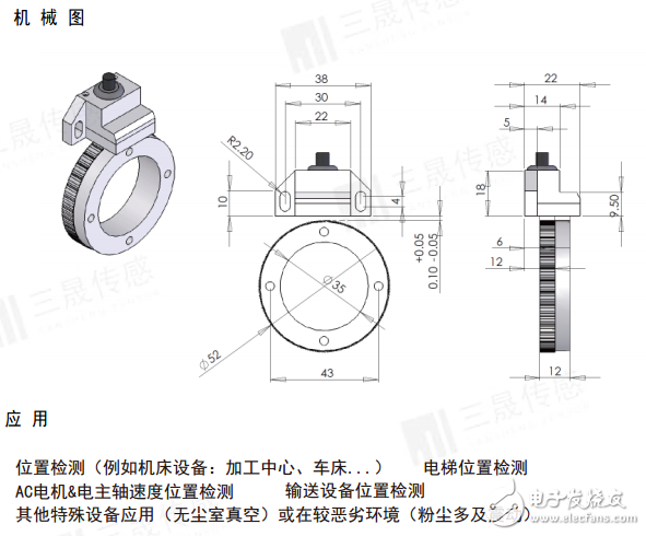 三晟傳感SDG系列主軸編碼器參數(shù)與特性介紹，具備超薄，大孔徑的特點(diǎn)。
