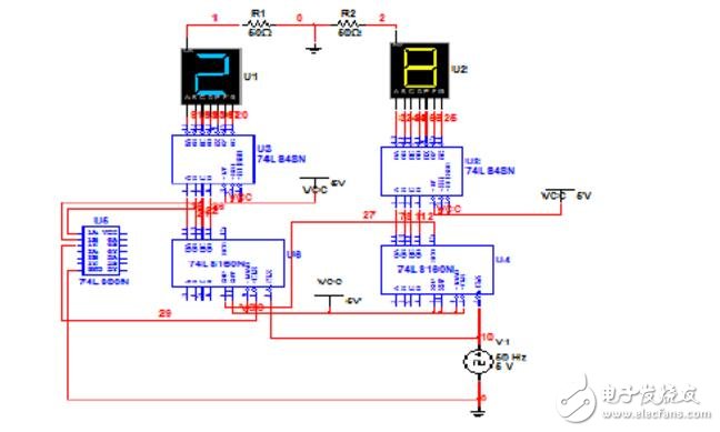 74ls160設計60進制計數器 