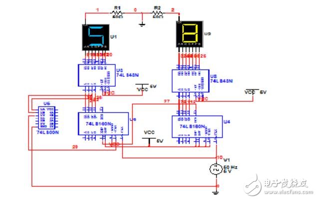 74ls160設計60進制計數器 