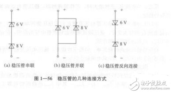 兩個穩(wěn)壓二極管串聯(lián)和并聯(lián)的問題