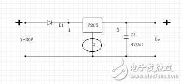 在7805穩(wěn)壓電路中電容該如何選擇？