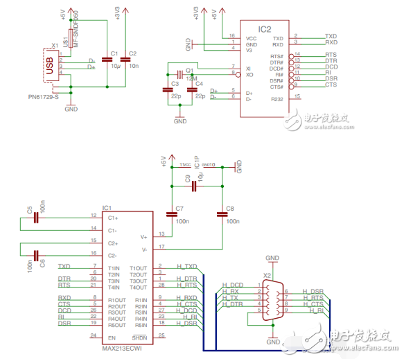 ch340g典型應(yīng)用電路