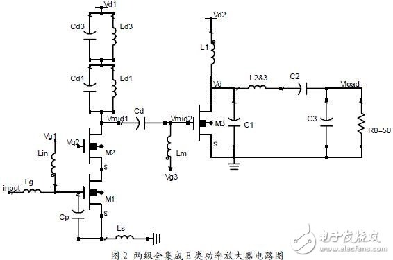 采用包含增益驅(qū)動級，實現(xiàn)了全片集成的放大器設(shè)計方案
