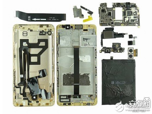 [圖]華為Mate 9拆解：做工整齊、用料扎實