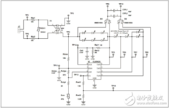 [原創(chuàng)] Microchip CL88020 120VAC 8．5W離線LED驅(qū)動方案