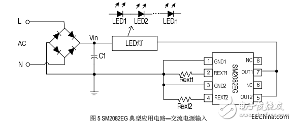 高壓線性恒流芯片SM2082EG跟SM2091E的特點(diǎn)對比